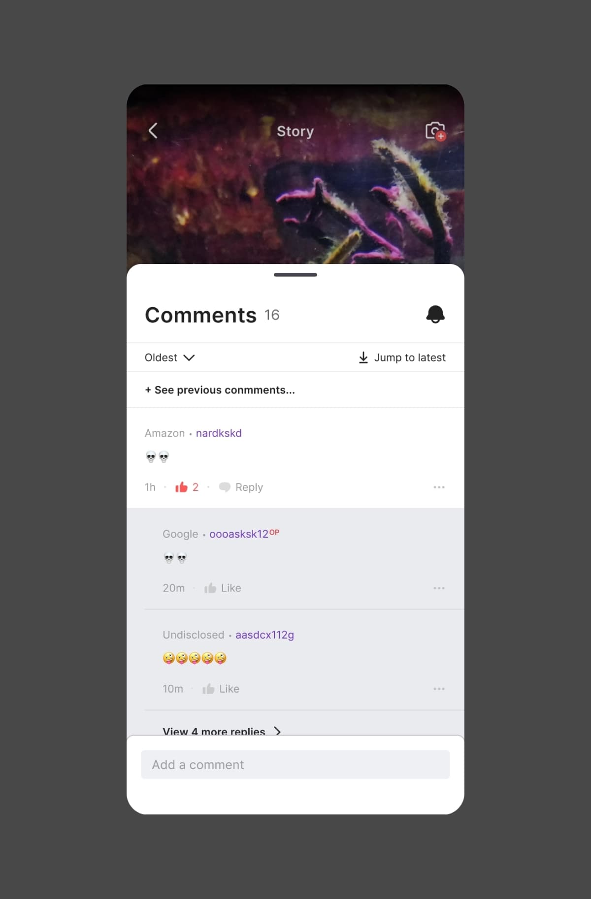 Comments UI